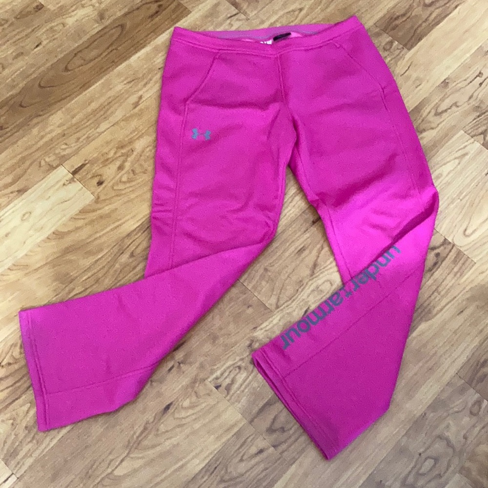 Pink Under Armour sweatpants